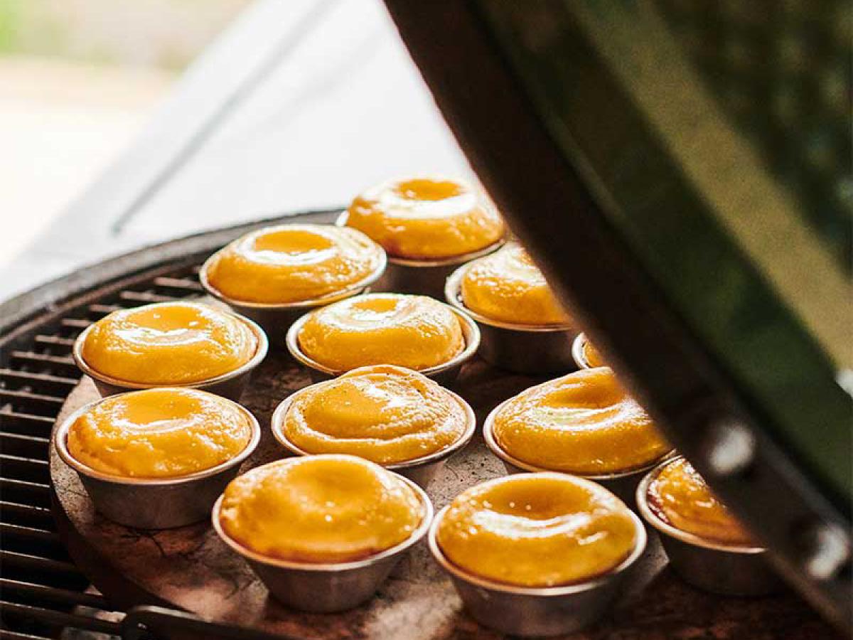 Pastéis de nata au Kamado