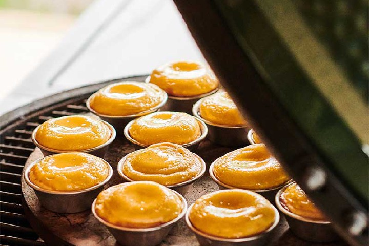 Pastéis de nata au Kamado